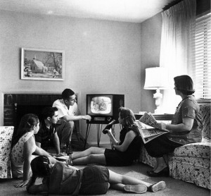 Family Watching TV 1958