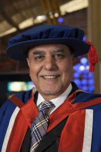 Subhash Chandra receiving an honorary doctorate from the University of East London.
