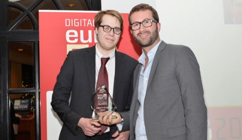 Digital TV Europe Award presented to Geraud Alazard on behalf of Josh Sapan