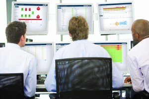 Stock Traders Viewing Monitors