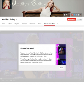 YouTube choose your view Madilyn Bailey