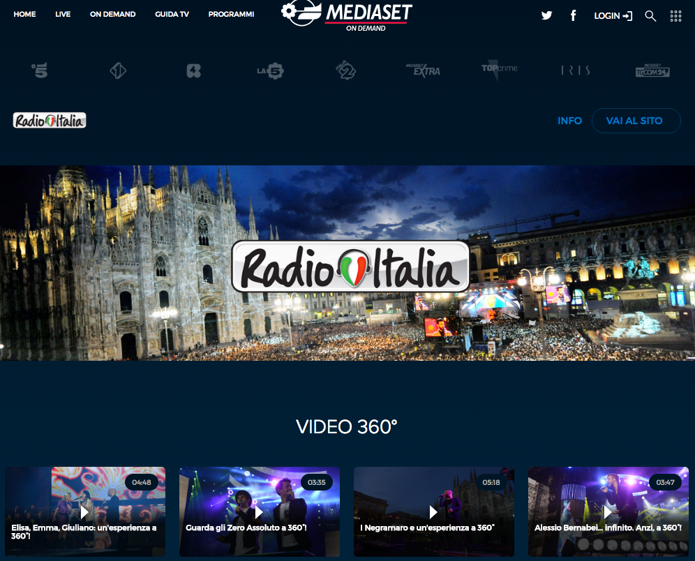 Mediaset VR Radio Italia