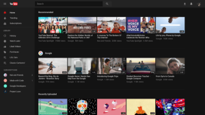 YouTube's new 'dark theme'