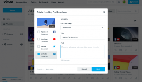 Vimeo launches integration for LinkedIn company pages