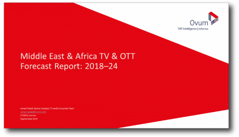 Middle East and Africa OTT & TV Forecast Report 2018 - 2024