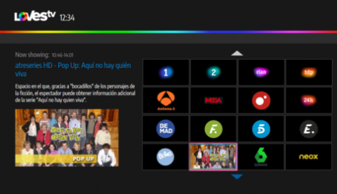 LOVEStv available as an app on home menu of Vestel televisions
