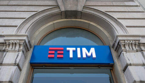 TIM (Telecom Italia Mobile) logo, Italian mobile phone network brand