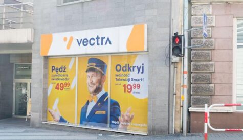 ybnik, Poland - June 4, 2021: Vectra S.A., one of the largest cable TV operators in Poland